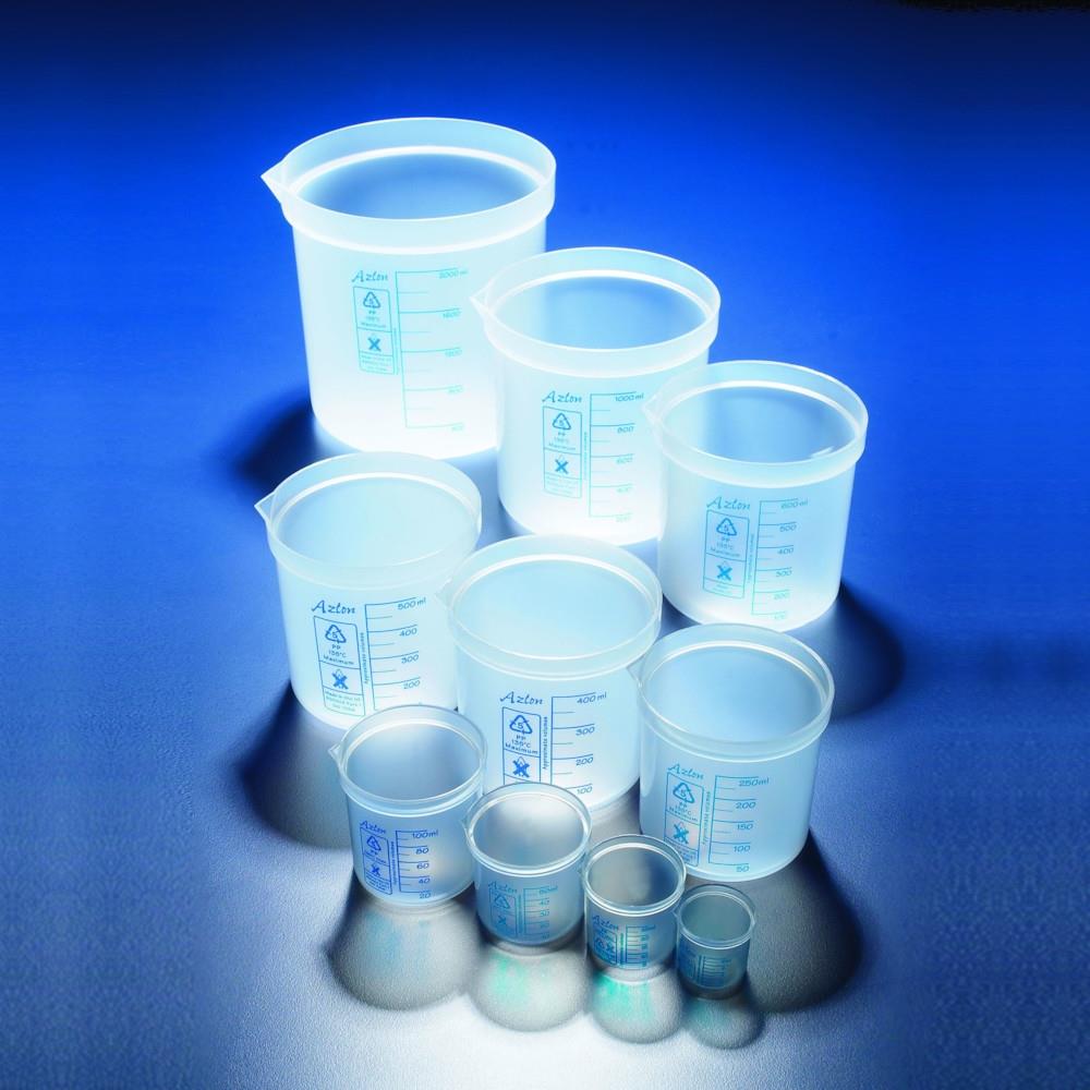 BEAKERS, GRADUATED,PLASTIC STRAIGHT SIDED. 1000ML
