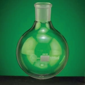 QUICKFIT FLASK,ROUND BOTTOM,SHORT NECK 100ML