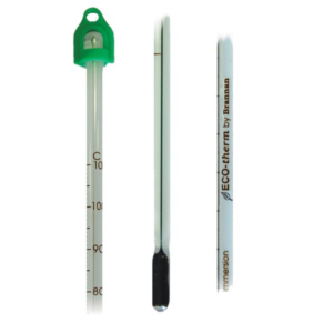 THERMOMETER ECO-THERM LABORATORY, -10 TO +110°C, 1.0 DIVISIONS,305MM, 76MM IMMERSION