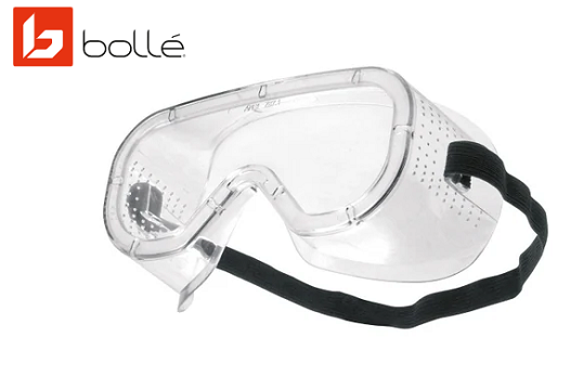 BOLLE PVC GOGGLES COVERALL, VENTILATED EN166 3 4 9 BT CE